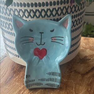 Bico Blue Cat-Shaped Ceramic Dish